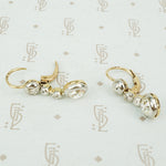 Antique Old Euro Diamond Drop Earrings