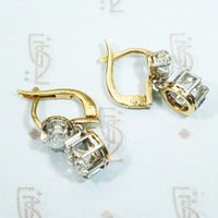 The Best Antique French OMC Diamond Drop Earrings