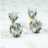 The Best Antique French OMC Diamond Drop Earrings