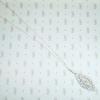 Stunning Edwardian Platinum Filigree Diamond Pendant