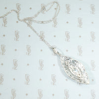 Stunning Edwardian Platinum Filigree Diamond Pendant