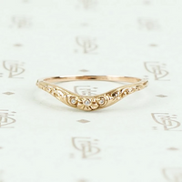 FLORAL CURVE with Diamonds a Recycled Revival Band