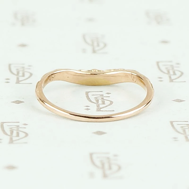 FLORAL CURVE with Diamonds a Recycled Revival Band