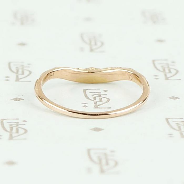 FLORAL CURVE with Diamonds a Recycled Revival Band