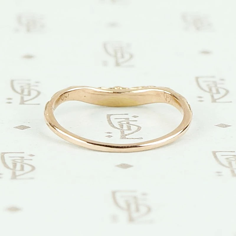 FLORAL CURVE with Diamonds a Recycled Revival Band
