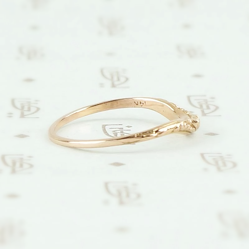 FLORAL CURVE with Diamonds a Recycled Revival Band