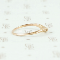 FLORAL CURVE with Diamonds a Recycled Revival Band