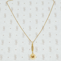 gold and diamond edwardian lavalier