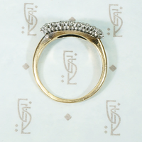 Harlequin Pattered Edwardian Diamond Panel Ring
