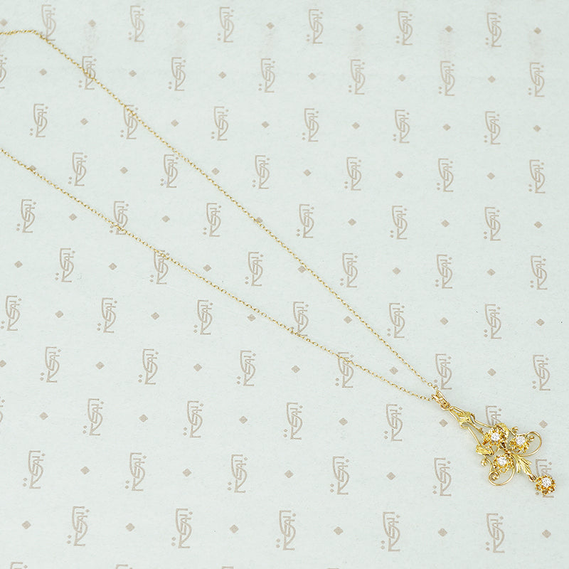 edwardian gold and diamond pendant
