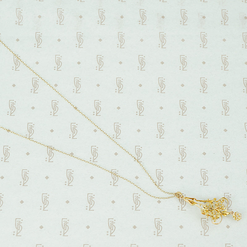 edwardian gold and diamond pendant back view