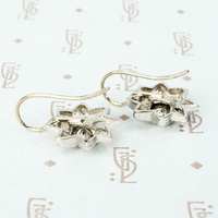 Vintage 1940's White Gold Diamond Pinwheel Earrings