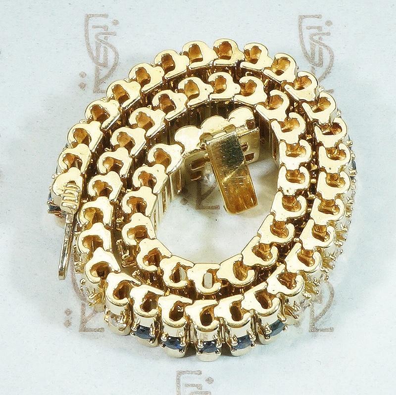 Timeless Gold Bracelet with Sapphires and Diamonds