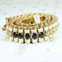 Timeless Gold Bracelet with Sapphires and Diamonds