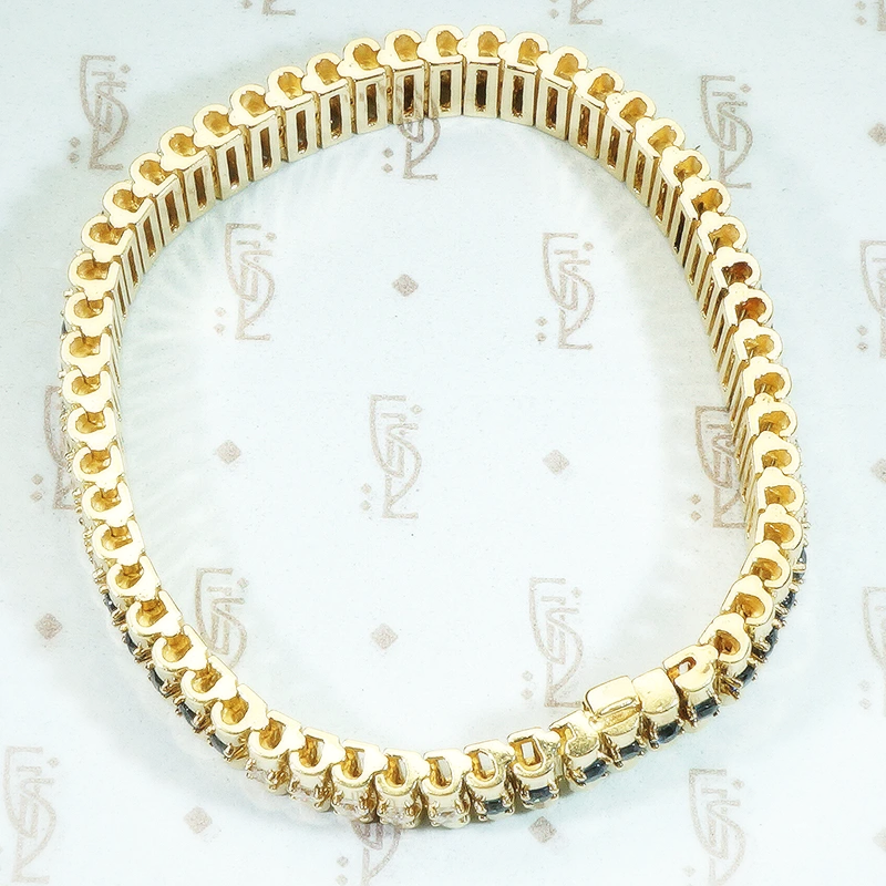 Timeless Gold Bracelet with Sapphires and Diamonds