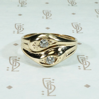 Edwardian Double Snake Diamond Band