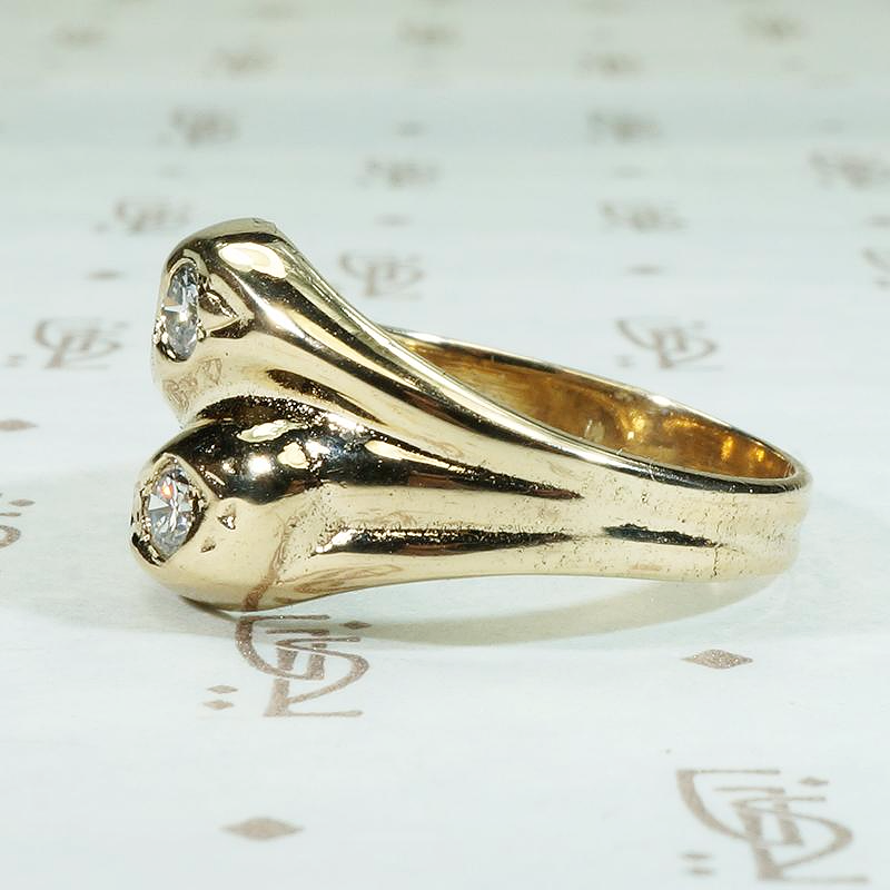 Edwardian Double Snake Diamond Band