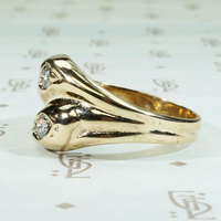 Edwardian Double Snake Diamond Band