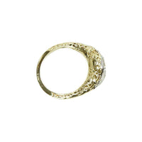 Vintage Yellow gold Filigree Diamond Ring