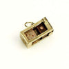 9k Gold Charm Dice in a cage London 1956