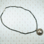 Antique Domed Disc on Grey Stone Beads by Ancient Influences