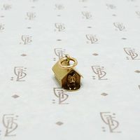 gold dog house charm