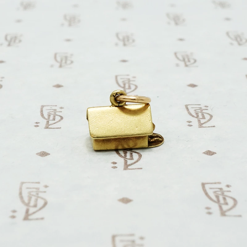 gold vintage dog house charm