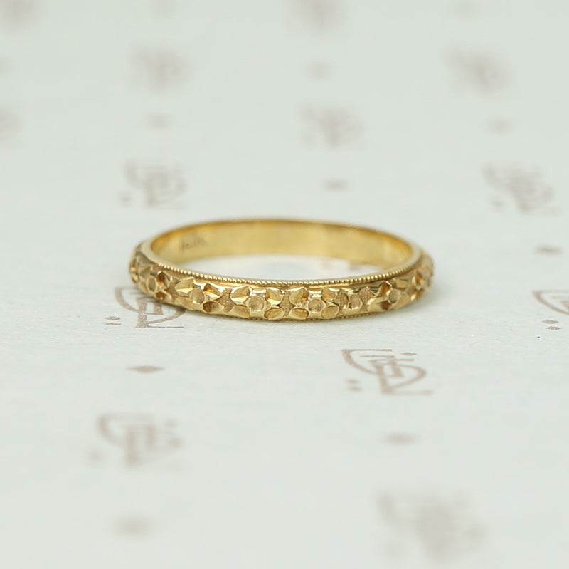 Perfect Vintage 14k Forget me Not Wedding Band