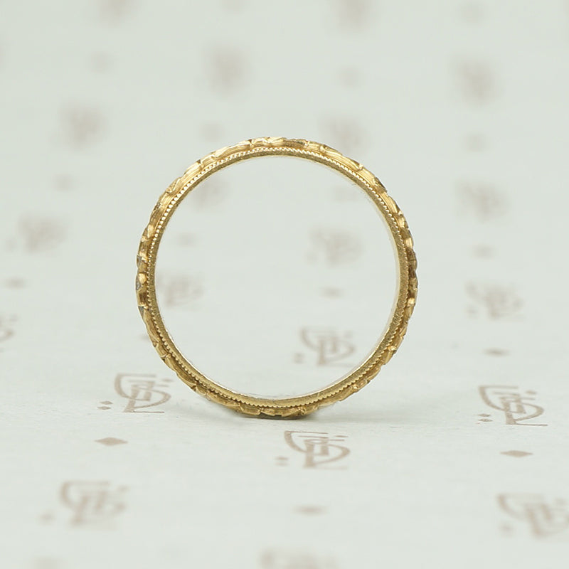 Perfect Vintage 14k Forget me Not Wedding Band