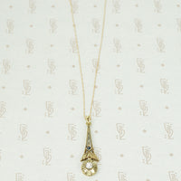 Yellow Gold Edwardian Filigree Lavaliere