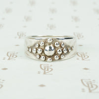 chunky sterling silver handmade vintage ring