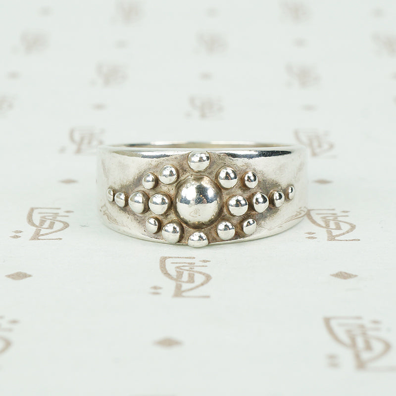 chunky sterling silver handmade vintage ring