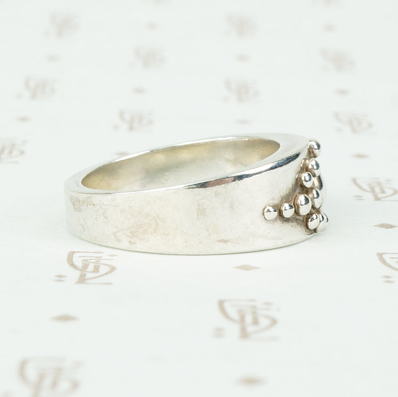 chunky sterling silver handmade vintage ring