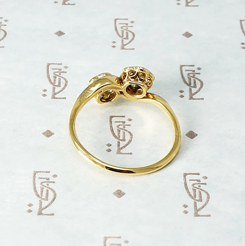 Double Starry Flower Diamond Cluster Ring