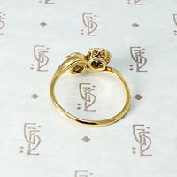 Double Starry Flower Diamond Cluster Ring