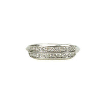 Vintage Double Row Diamond Band in Platinum
