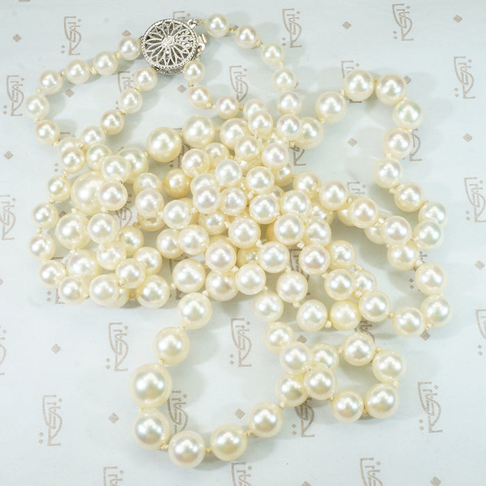 Luscious Double Strand Of Vintage Pearls