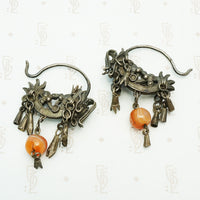 Elaborate Antique Chinese Dragon Earrings