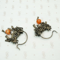 Elaborate Antique Chinese Dragon Earrings