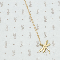 14k yellow gold dragonfly pendant reverse