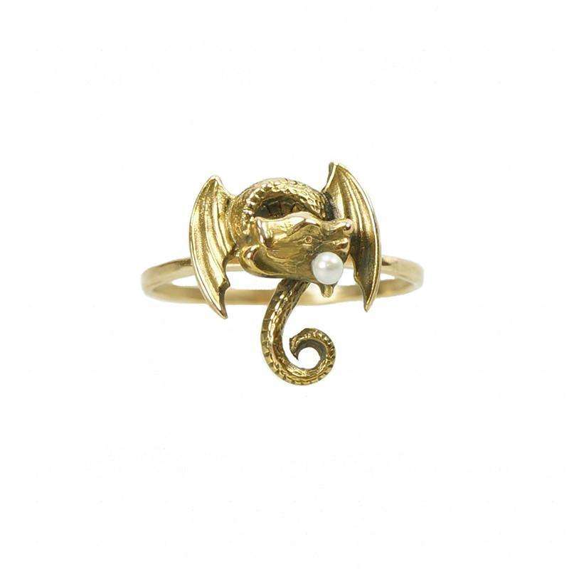 Vintage Gold Dragon Ring