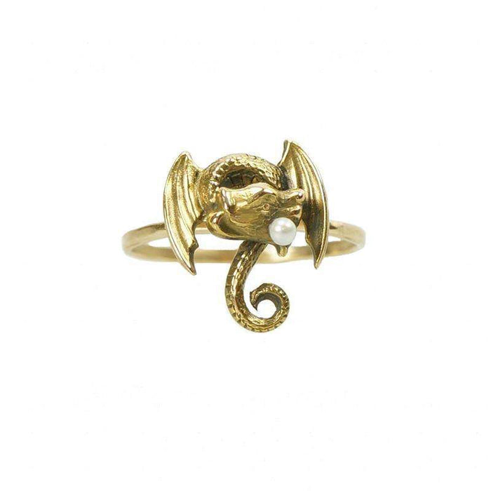Vintage Gold Dragon Ring