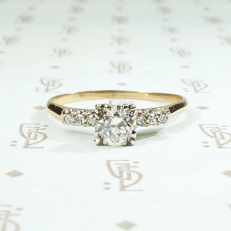 Classic 1940s Two-Tone Diamond Engagement Ring