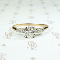Classic 1940s Two-Tone Diamond Engagement Ring