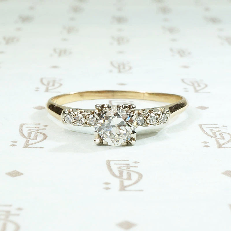 Classic 1940s Two-Tone Diamond Engagement Ring