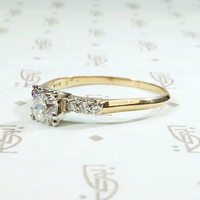 Classic 1940s Two-Tone Diamond Engagement Ring