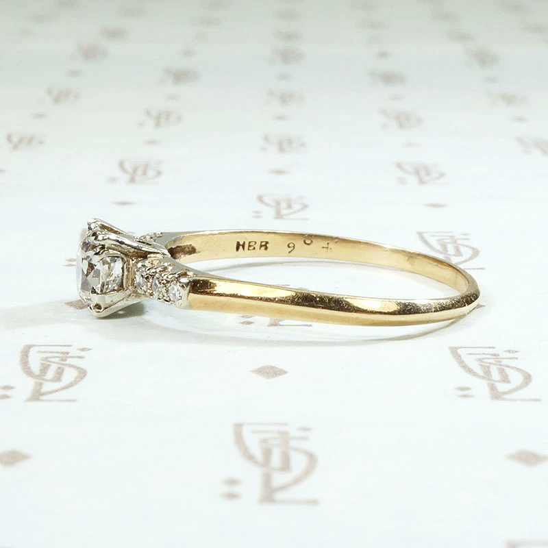 Classic 1940s Two-Tone Diamond Engagement Ring