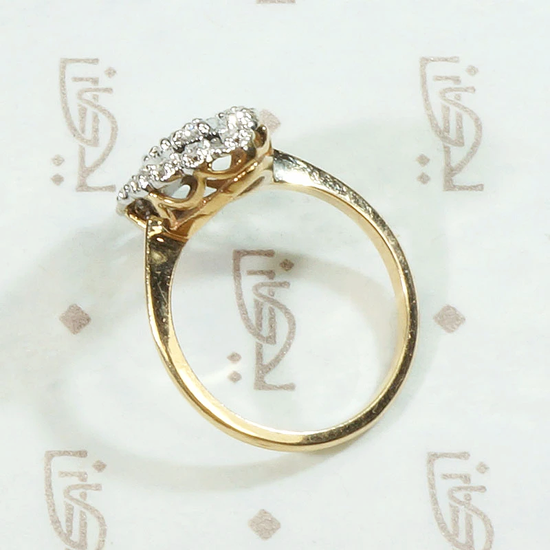 Chubby Navette Diamond Cluster Ring