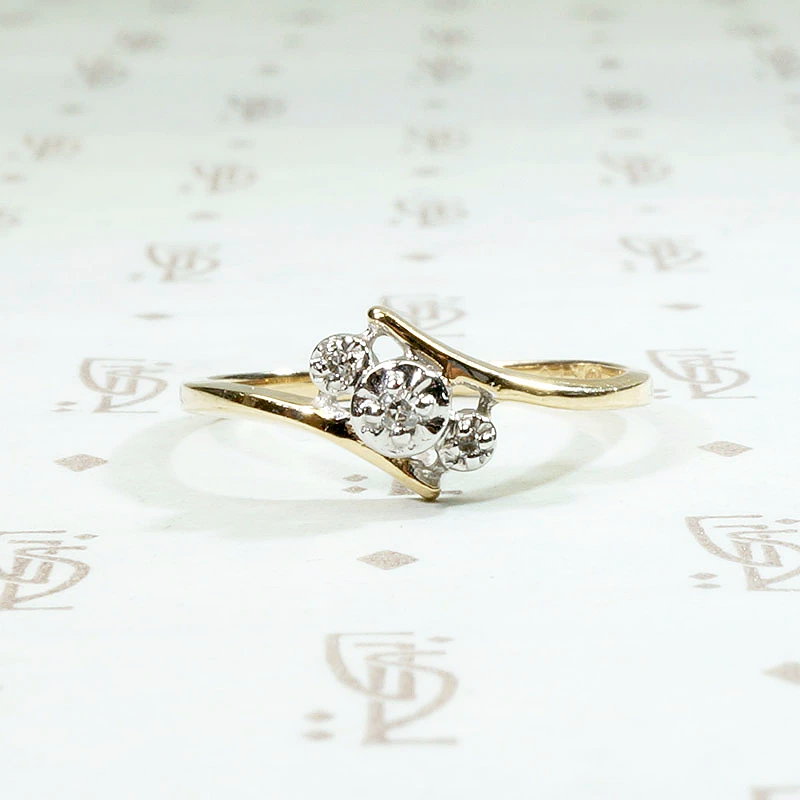 Assymetrical Diamond Blossom Ring