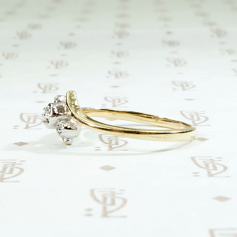 Assymetrical Diamond Blossom Ring